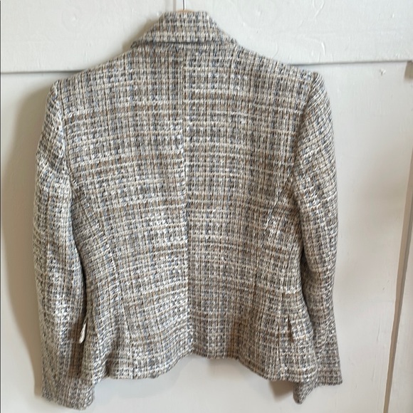Zara Double Breasted Textured Blazer Tailored Tweed - Picture 3 of 7